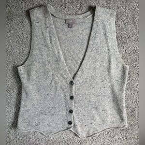 J.Jill Italian Yarn Sweater Vest Gray